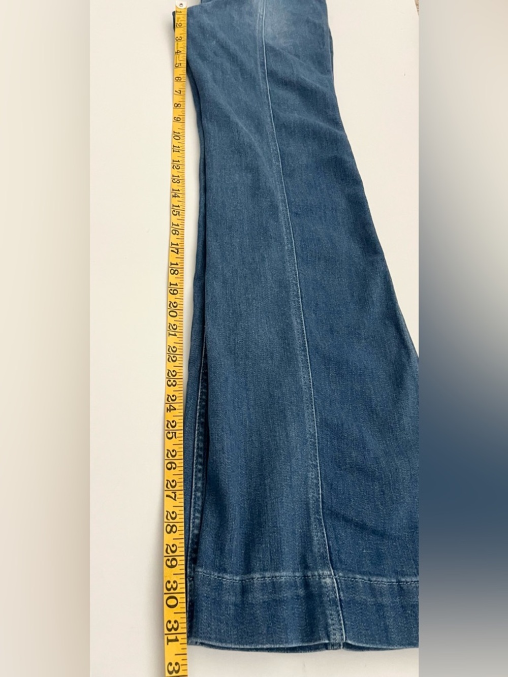 Anthropologie Pilcro & Letterpress High Rise Sailor Button Bell Flare Jeans 27 - Picture 8 of 9